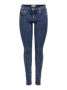ONLY Jeans Skinny Fit Taille moyenne -Dark Blue Denim - 15332908