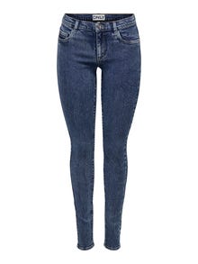 ONLY ONLRAIN regular waist Acid skinny denim jeans -Dark Blue Denim - 15332908