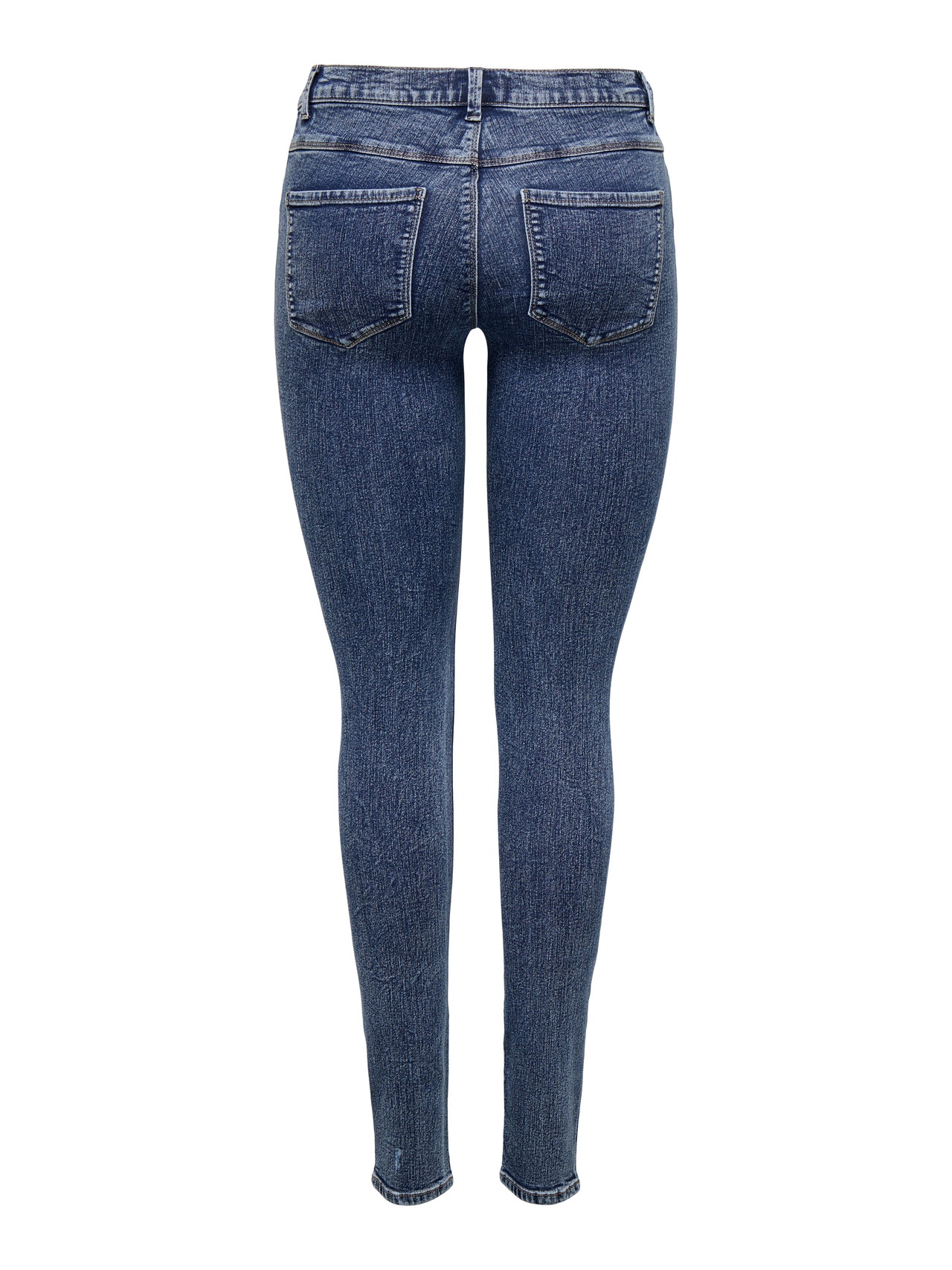 ONLY Jeans Skinny Fit Taille moyenne -Dark Blue Denim - 15332908