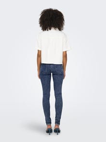 ONLY Jeans Skinny Fit Taille moyenne -Dark Blue Denim - 15332908