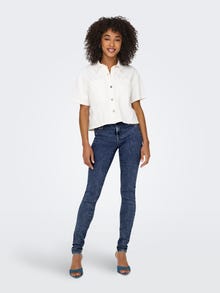 ONLY Skinny fit Mid waist Jeans -Dark Blue Denim - 15332908
