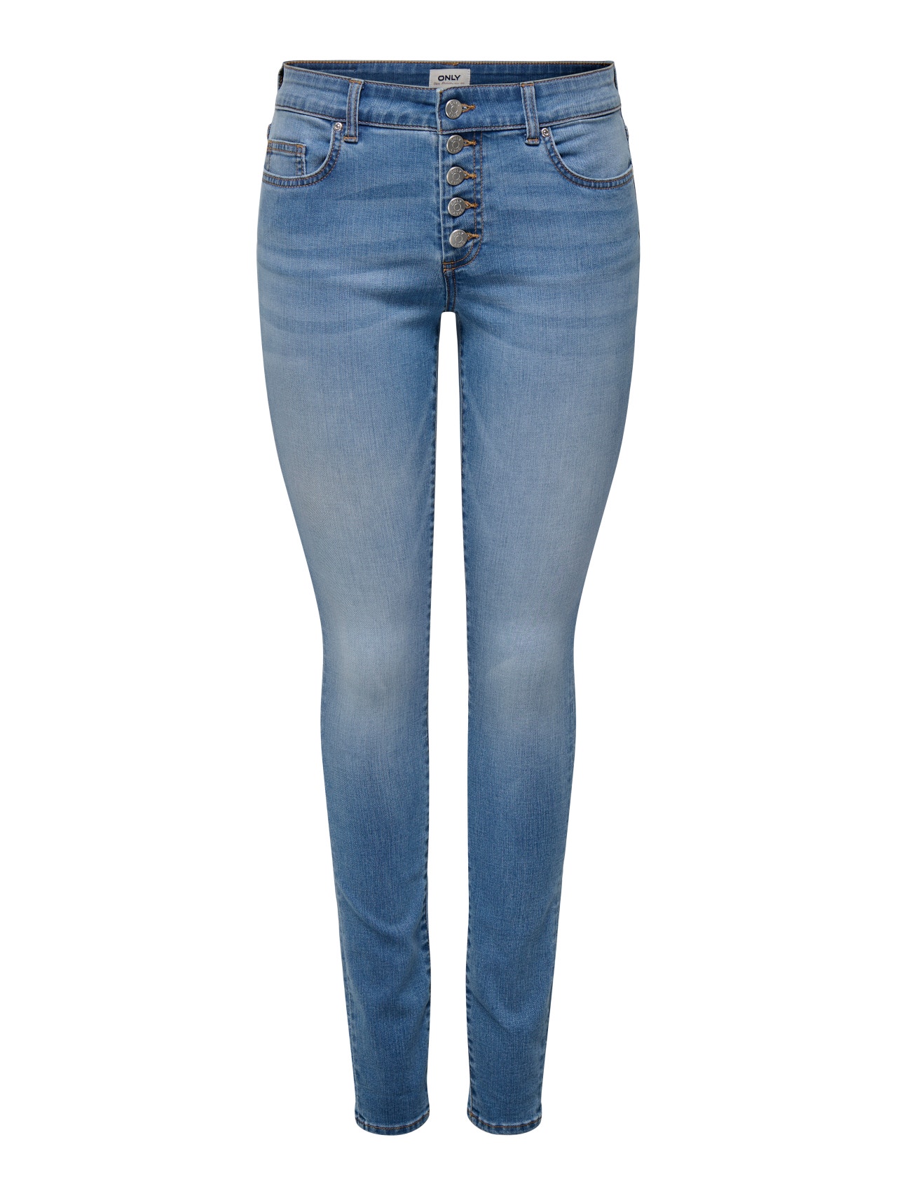 ONLY Skinny Fit Mittlere Taille Jeans -Light Blue Denim - 15332914