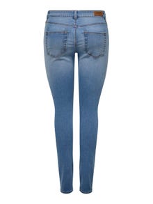 ONLY Skinny Fit Middels høy midje Jeans -Light Blue Denim - 15332914