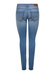 ONLY Skinny Fit Mid waist Jeans -Light Blue Denim - 15332914