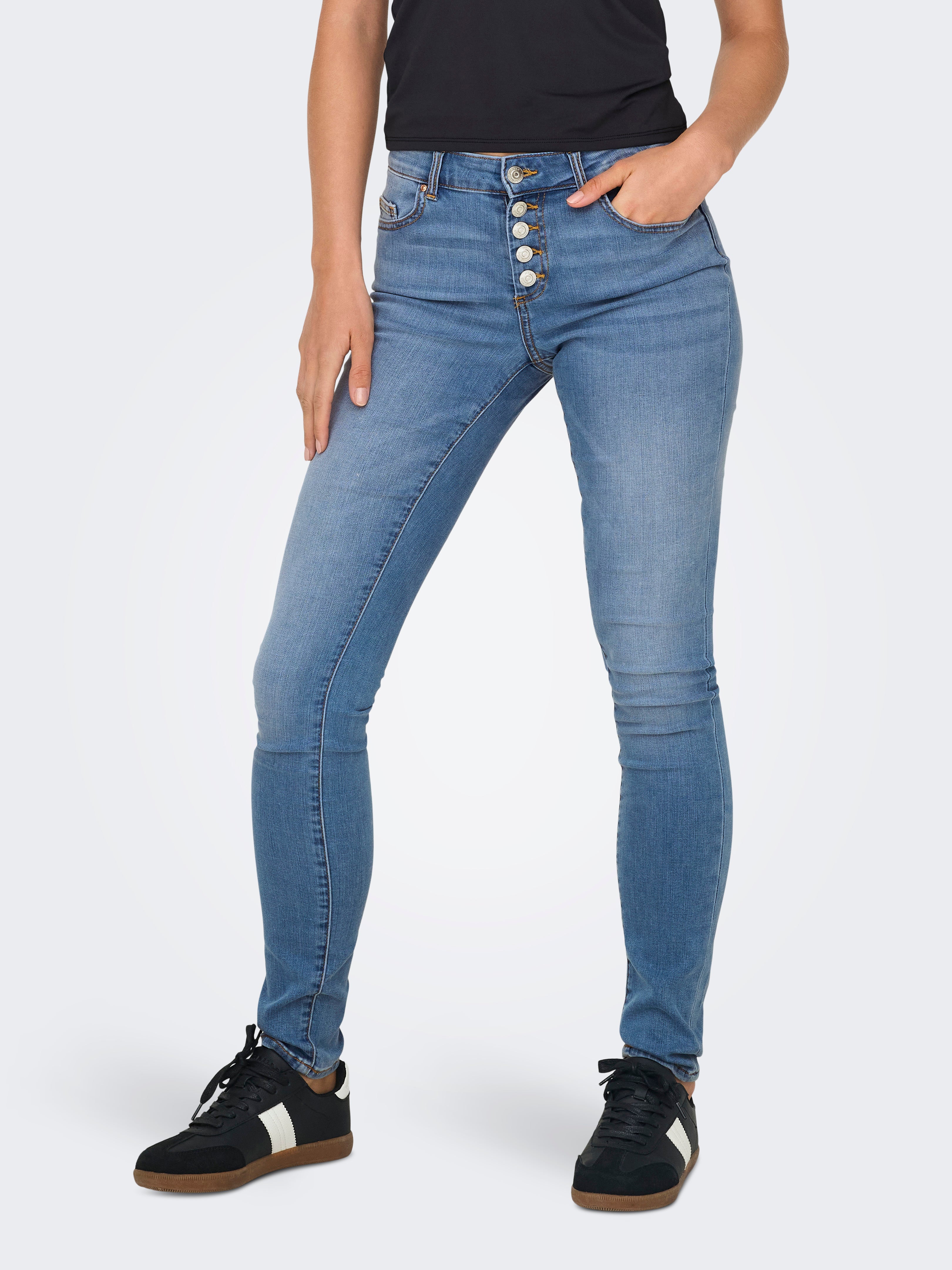Onlhush Mittlere Taille Skinny Fit Jeans