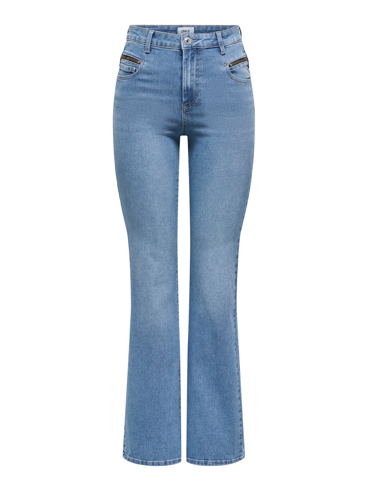 ONLY ONLSandra High Waist Flared Jeans -Medium Blue Denim - 15332915