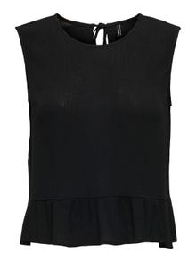 ONLY Locker geschnitten Rundhals Top -Black - 15332962