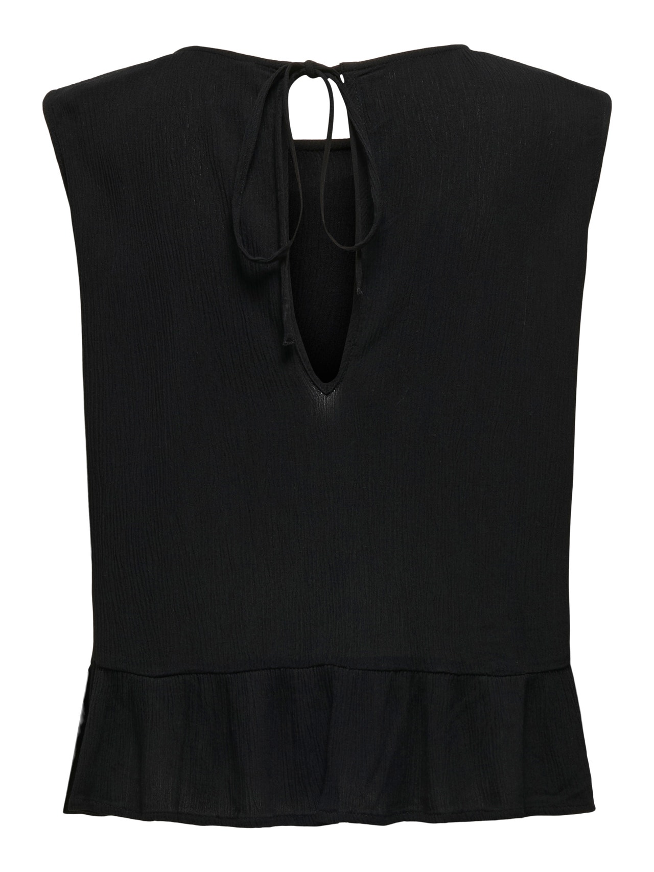 ONLY Locker geschnitten Rundhals Top -Black - 15332962