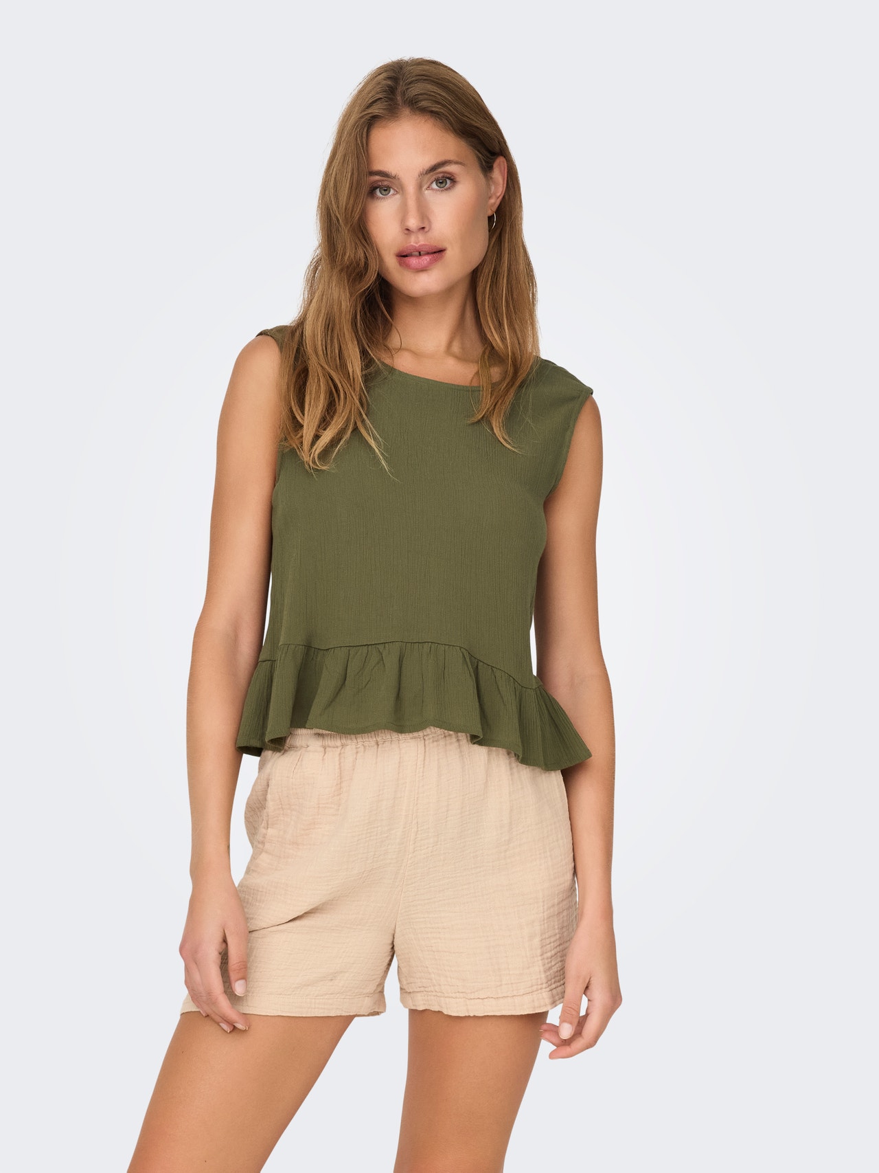 ONLY Short o-neck top -Kalamata - 15332962