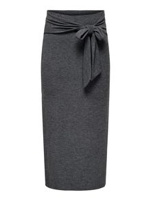 ONLY Lang nederdel med sløjfedetalje -Black - 15332969