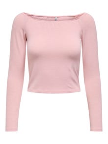 ONLY Slim Fit Boat neck Top -Bleached Mauve - 15332972