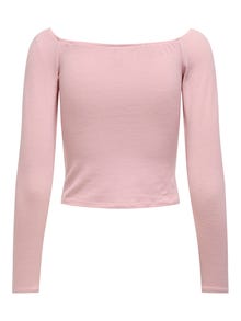 ONLY Boat neck top -Bleached Mauve - 15332972