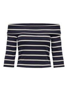 ONLY Tavapärane lõige Paljaste õlgadega Top -Night Sky - 15332974