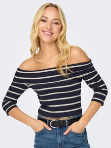 ONLY Tavapärane lõige Paljaste õlgadega Top -Night Sky - 15332974