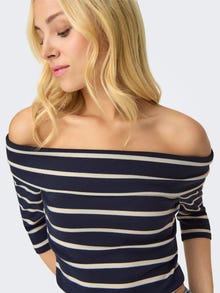 ONLY Tavapärane lõige Paljaste õlgadega Top -Night Sky - 15332974