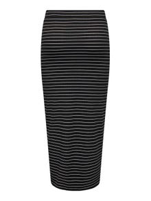 ONLY Lang nederdel med striber -Black - 15332975