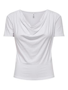 ONLY Loose fit O-hals Top -White - 15332982