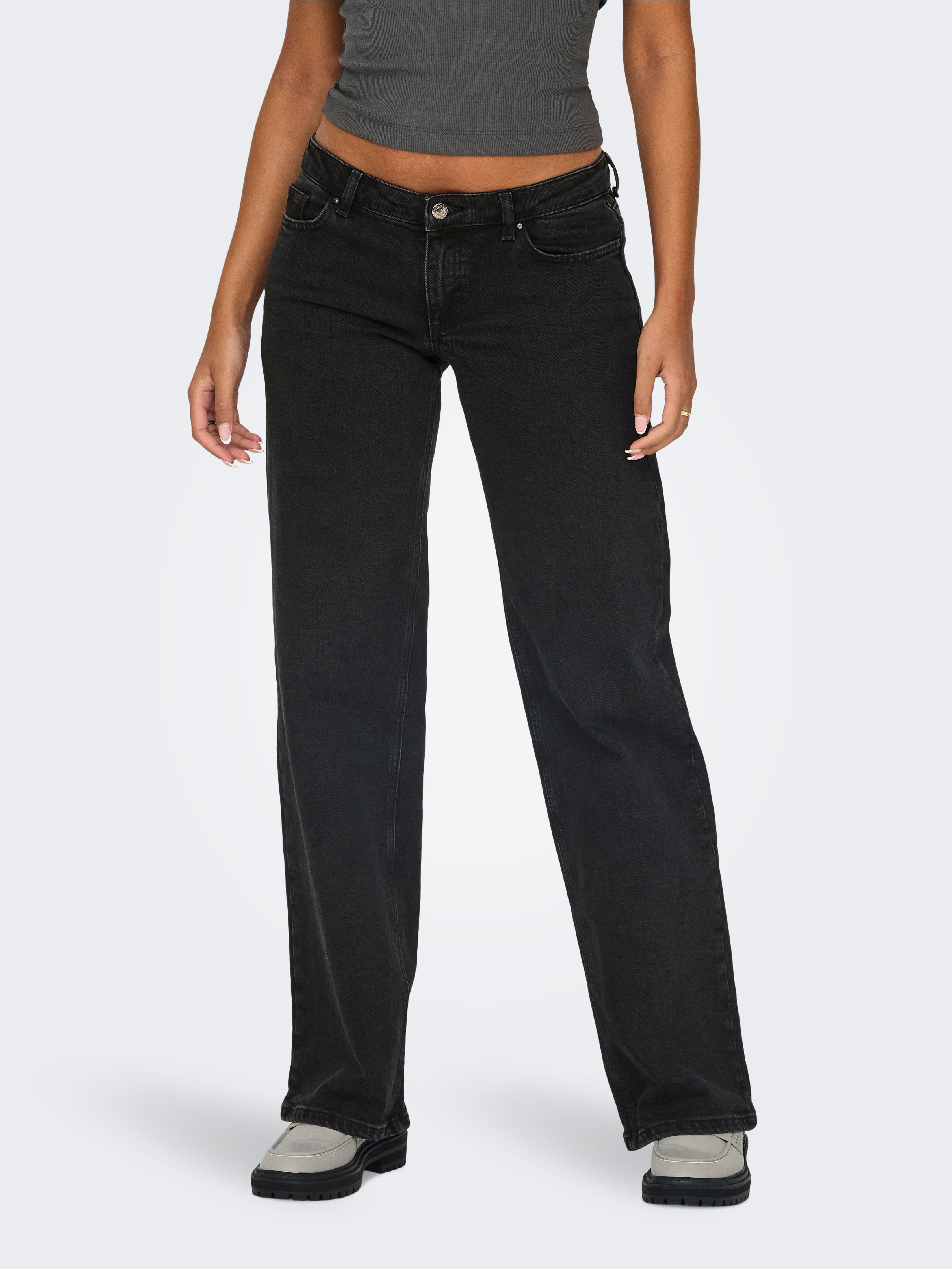 Onljuicy Niedrige Taille Weiter Beinschnitt Jeans