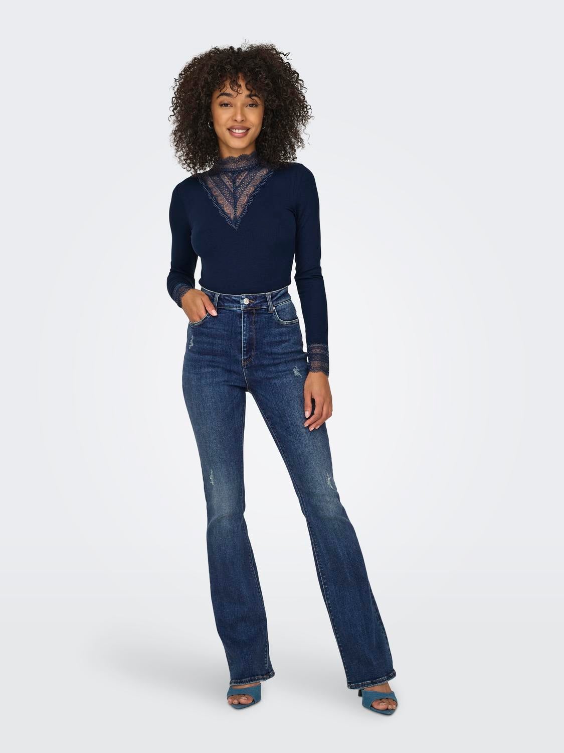 ONLMILA Hohe Taille Ausgestellt Jeans