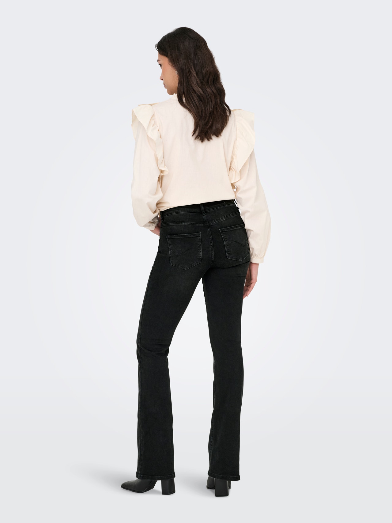 ONLY ONLANN Flared fit Farkut -Washed Black - 15333240