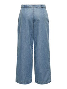 ONLY Pantaloni Wide Leg Fit Vita media -Medium Blue Denim - 15333547