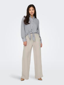 ONLY Striped shirt with knot -Cloud Dancer - 15333660
