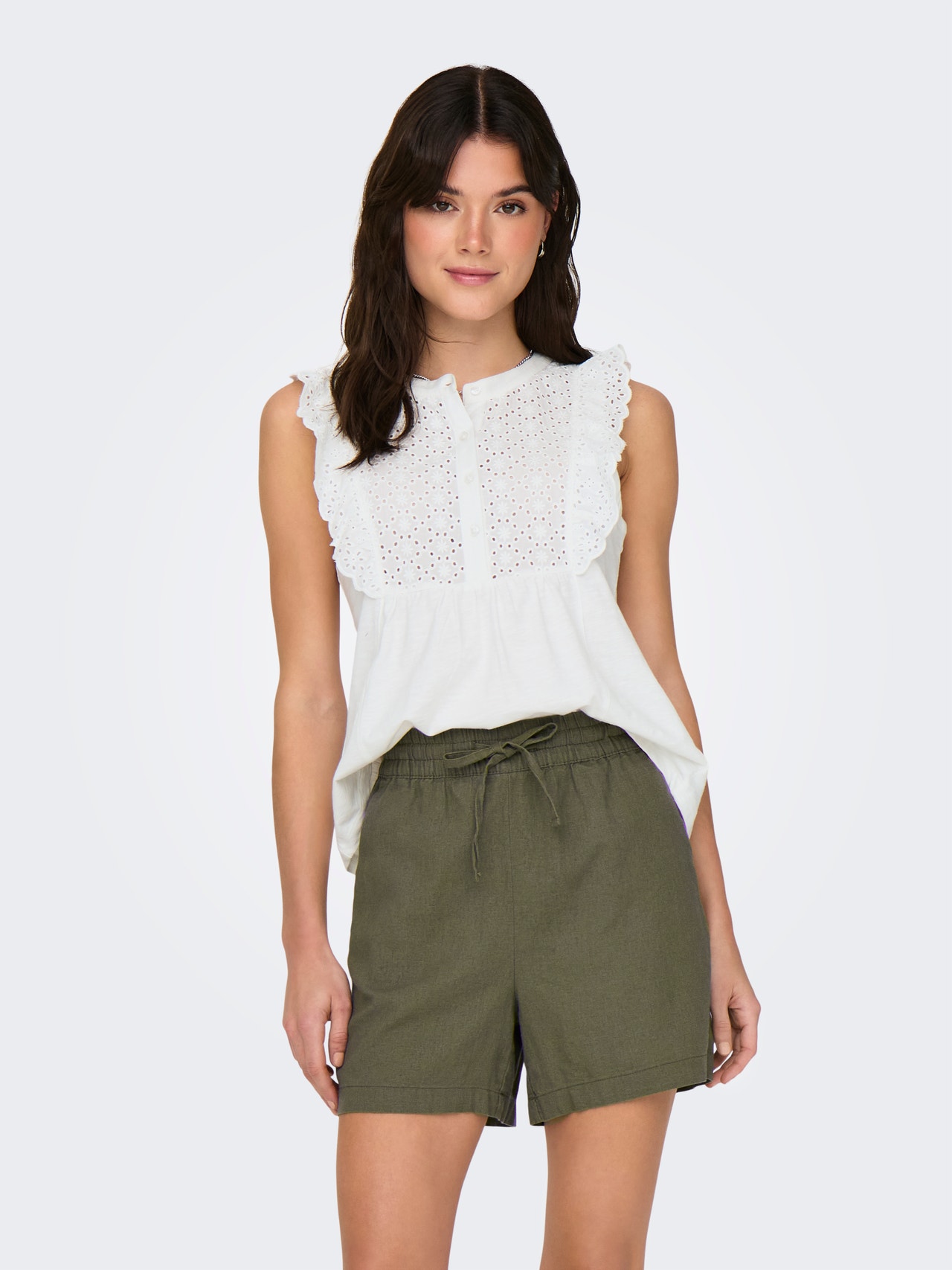 ONLY Top with lace detail -Snow White - 15333667