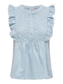 ONLY Top with lace detail -Cashmere Blue - 15333667