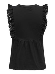 ONLY Top with lace detail -Black - 15333667