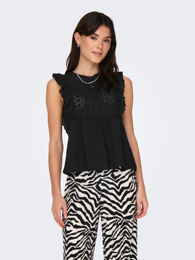 ONLY Top with lace detail - 15333667