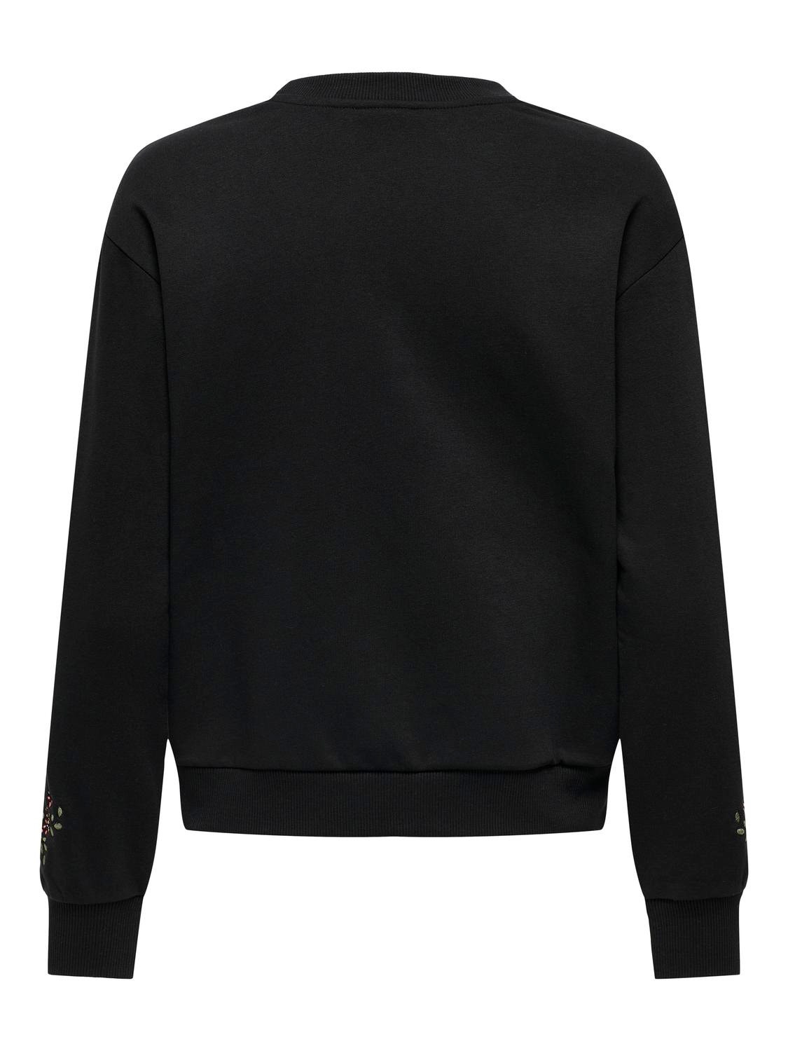 ONLY Normal passform O-ringning Sweatshirt -Black - 15333668