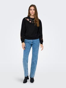 ONLY Regular fit O-hals Sweatshirt -Black - 15333668