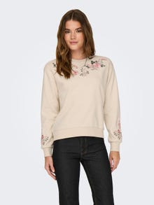 ONLY O-hals sweatshirt -Tapioca - 15333668