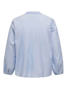 ONLY Curvy v-neck top -Cashmere Blue - 15333749