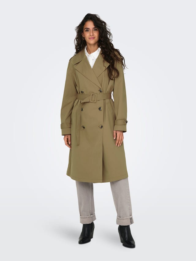 ONLY Reverse Buttoned cuffs Trenchcoat - 15333767