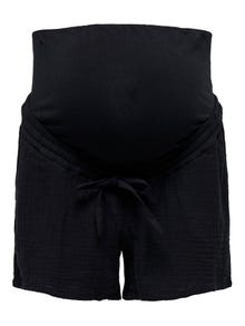 ONLY Mama shorts med bindebånd -Black - 15333800