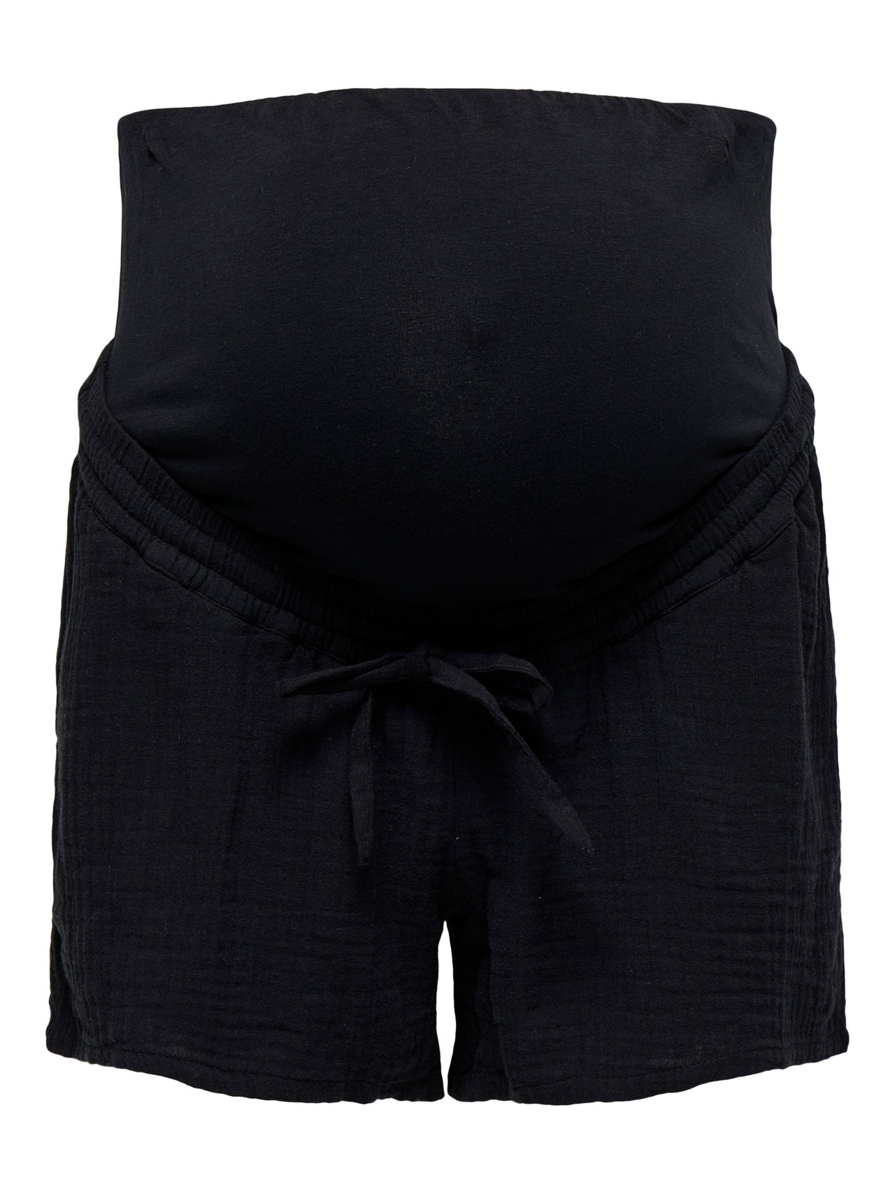 ONLY Mama shorts med bindebånd -Black - 15333800