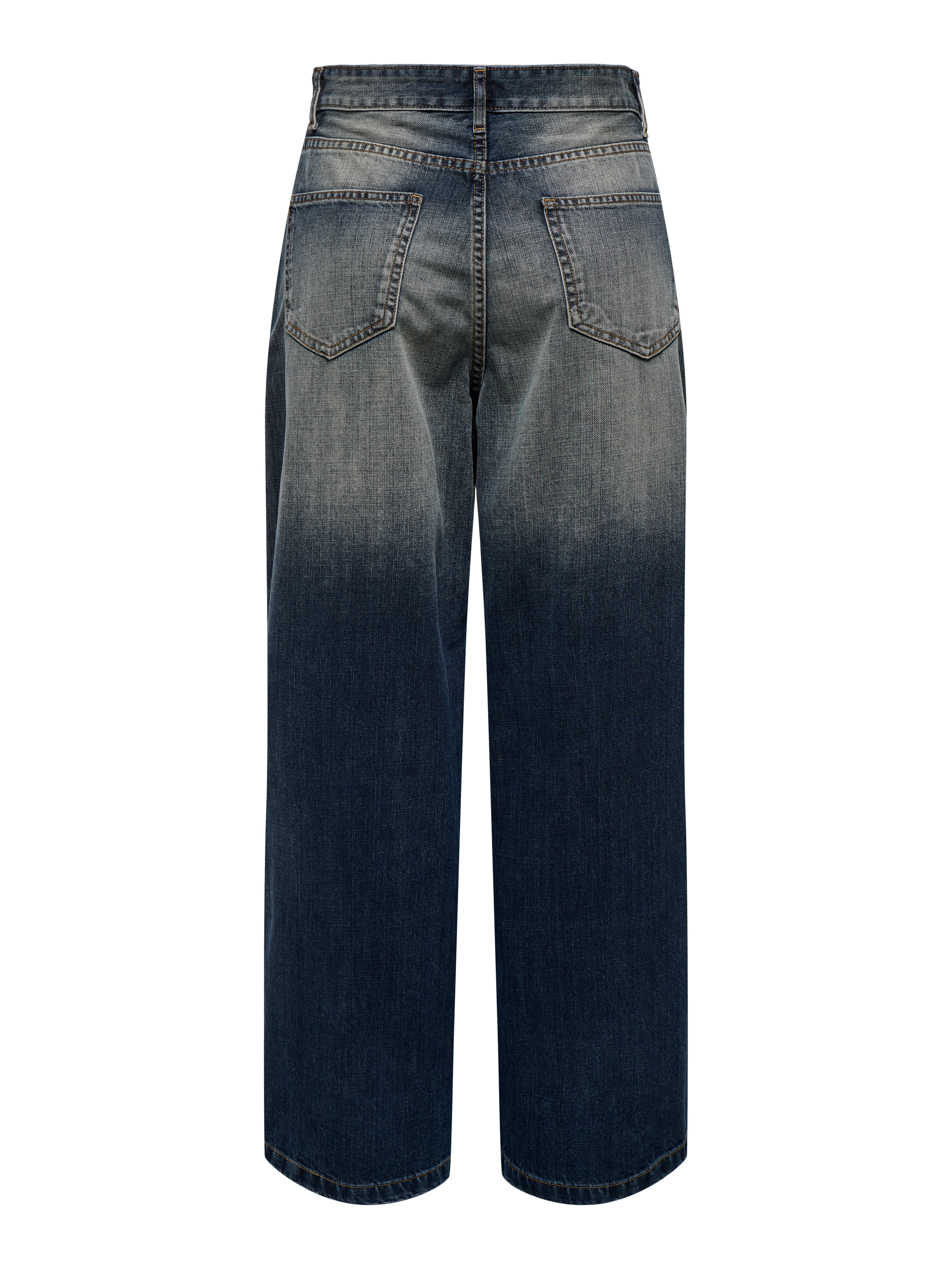 Thumbnail - Onldemi Mittlere Taille Weiter Beinschnitt Jeans