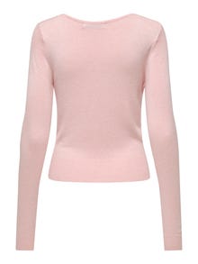ONLY Tavapärane lõige V-kaelus Soonikuga mansetid Pullover -Potpourri - 15333990