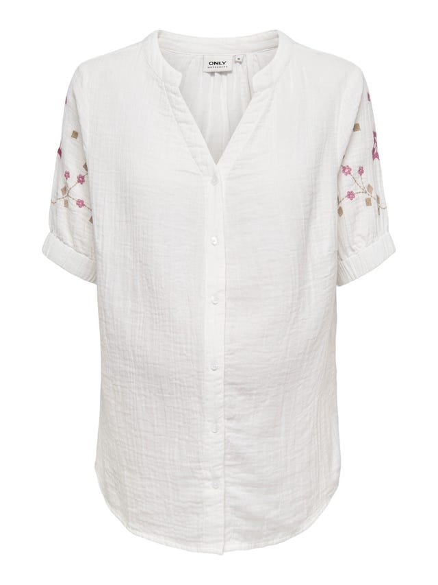 ONLY Regular fit Overhemd kraag Zwangerschap Manchetten met elastiek Overhemd - 15334200