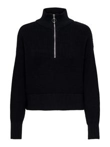 ONLY Redovno prianjanje Visoki vrat Pulover -Black - 15334240