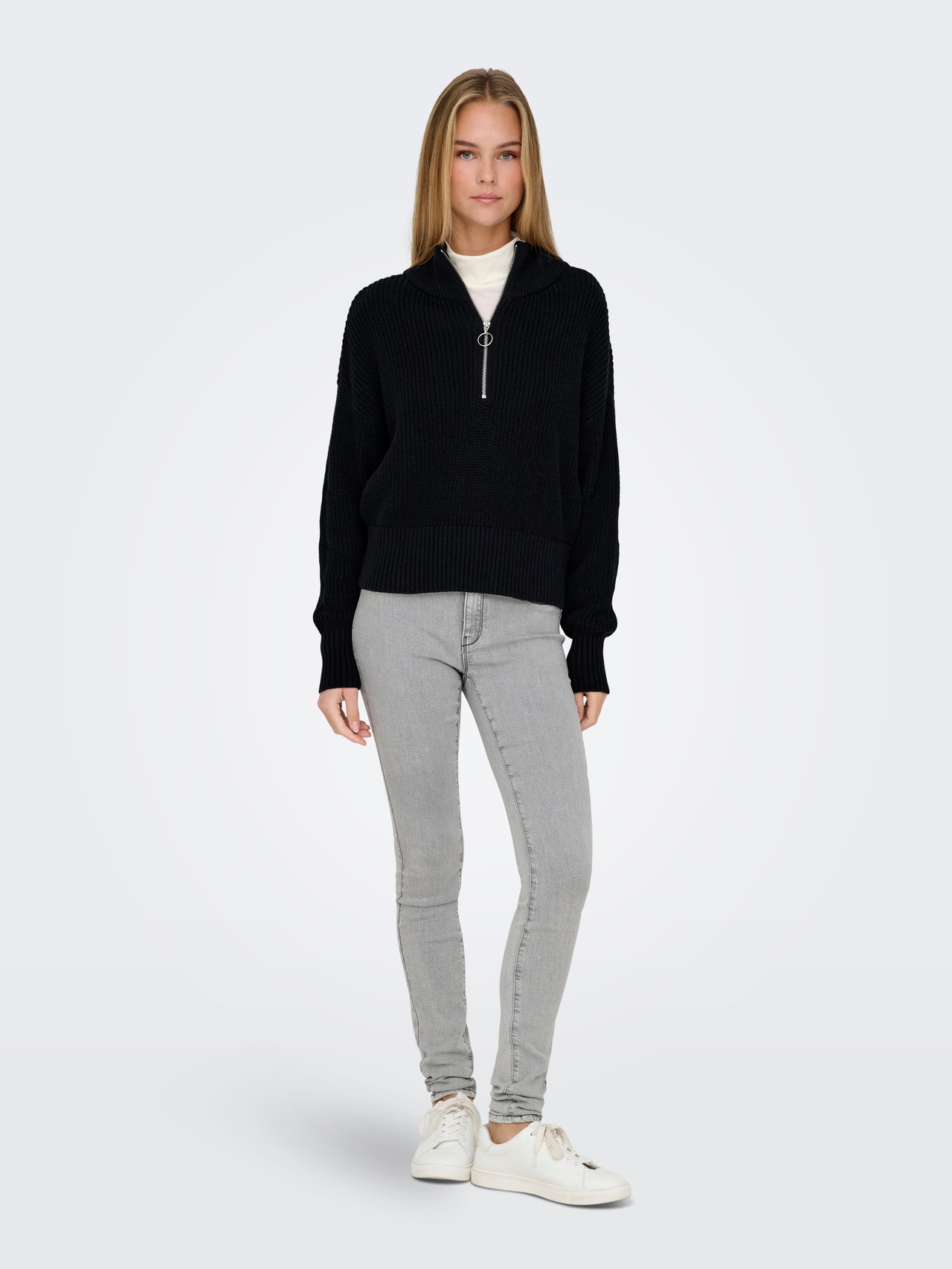 ONLY Redovno prianjanje Visoki vrat Pulover -Black - 15334240