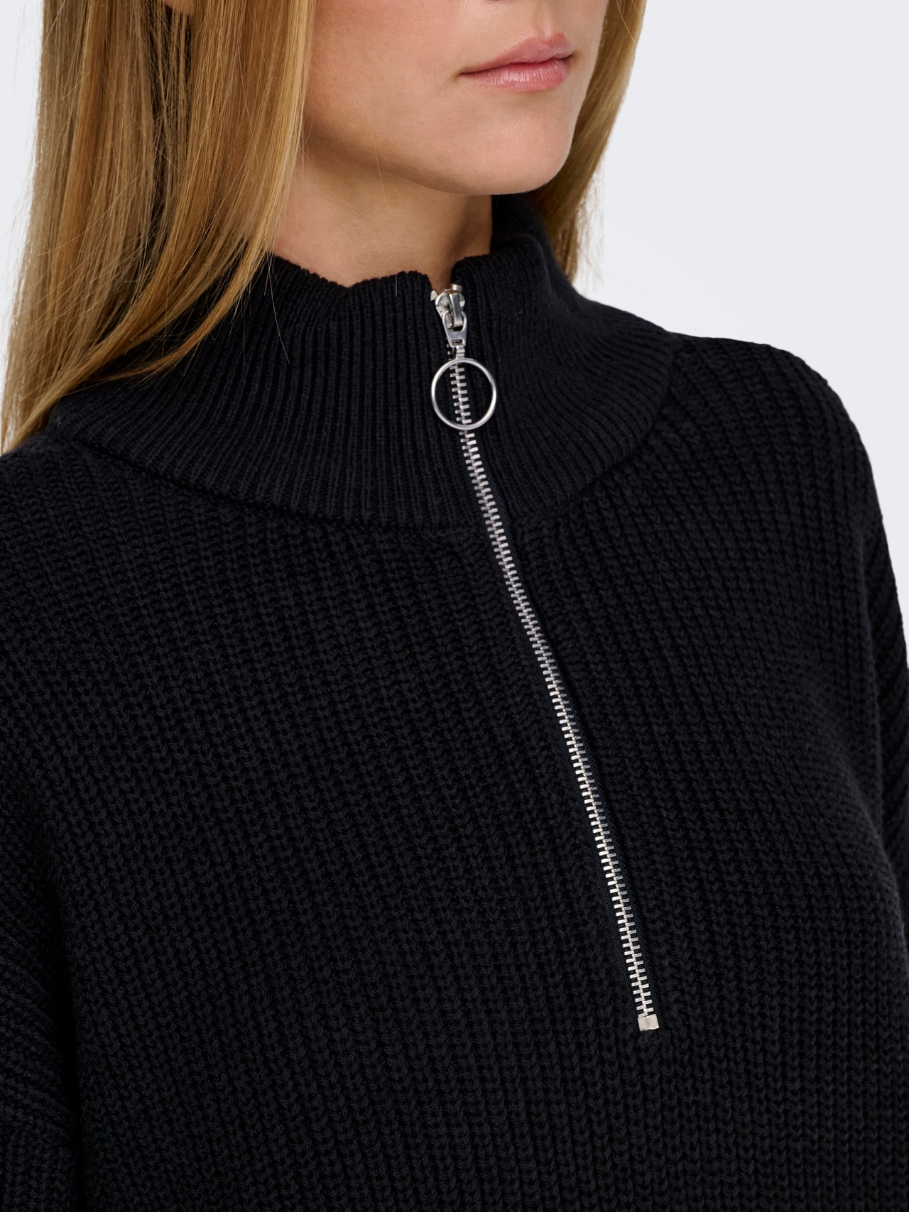 ONLY Redovno prianjanje Visoki vrat Pulover -Black - 15334240