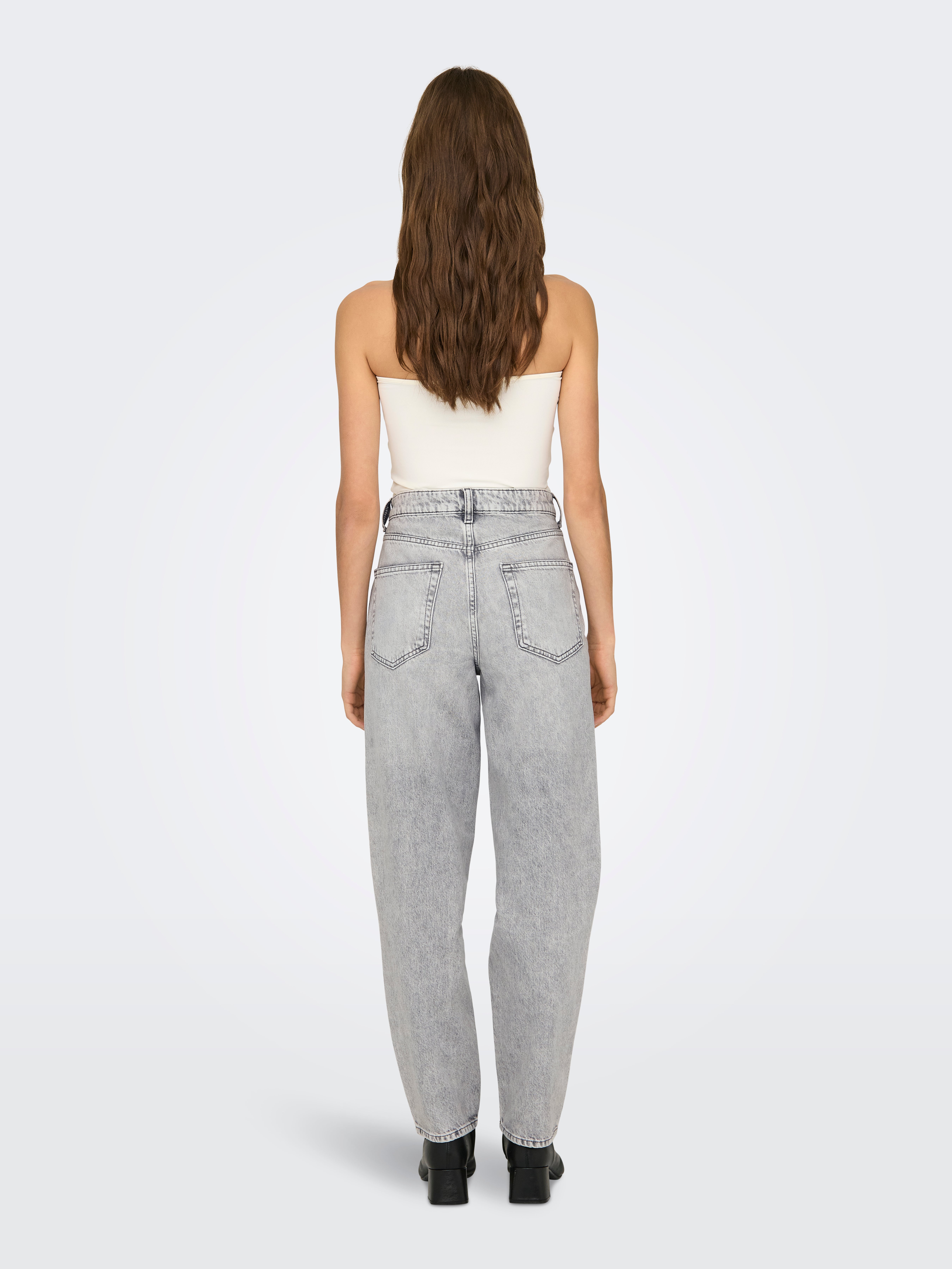 ONLROBYN Mittlere Taille Gerade geschnitten Jeans | Hellgrau | ONLY®