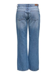ONLY Jeans Straight Fit Taille basse -Medium Blue Denim - 15334319