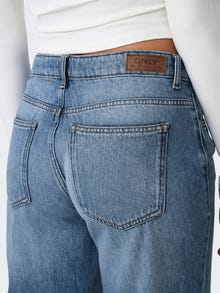 ONLY Jeans Straight Fit Vita bassa -Medium Blue Denim - 15334319