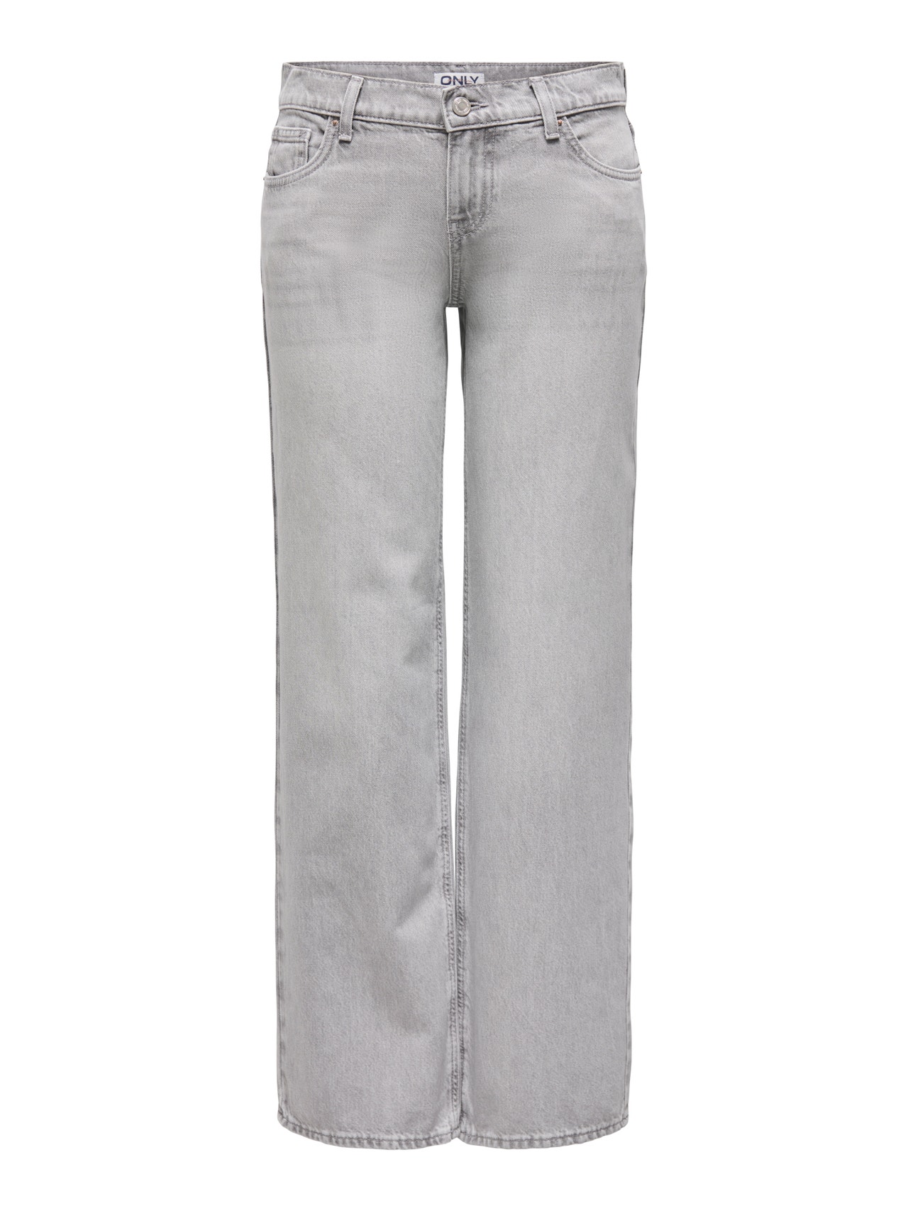 ONLY ONLBRENDA Niedrige Taille Gerade geschnitten Jeans -Light Grey Denim - 15334363