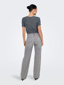 ONLY ONLBRENDA Niedrige Taille Gerade geschnitten Jeans -Light Grey Denim - 15334363
