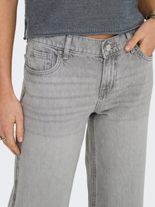 ONLY ONLBRENDA Niedrige Taille Gerade geschnitten Jeans -Light Grey Denim - 15334363