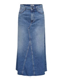ONLY High waist Lange rok -Medium Blue Denim - 15334364